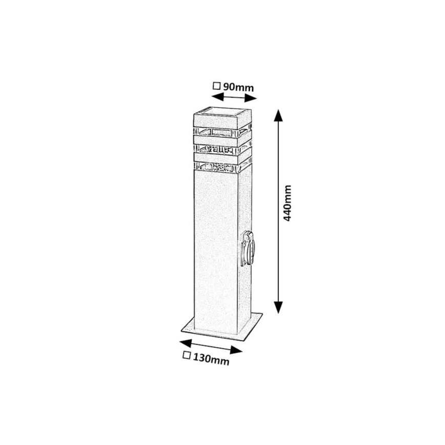 Rabalux - Lámpara de exterior con enchufe 1xE27/12W/230V IP44