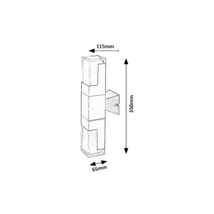 Rabalux - Aplique LED para exterior LED/12W/230V 2700/4000/6000K IP54