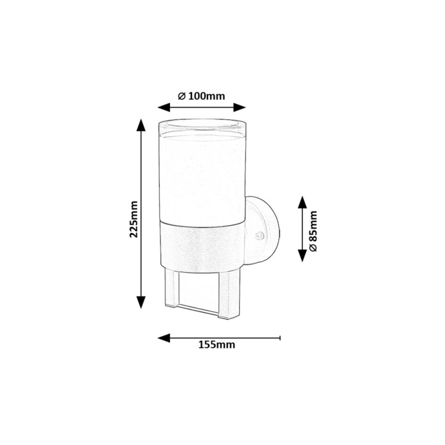 Rabalux - Aplique LED para exterior LED/12W/230V IP44