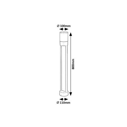 Rabalux - Lámpara LED de exterior LED/12W/230V IP44 80 cm