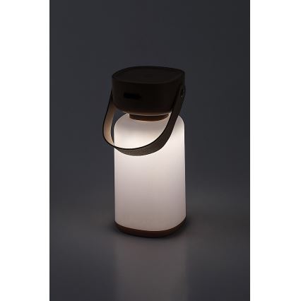 Rabalux 77143 - Lámpara de mesa LED táctil recargable y regulable para exteriores  FUNES LED/3W/5V IP44 marrón