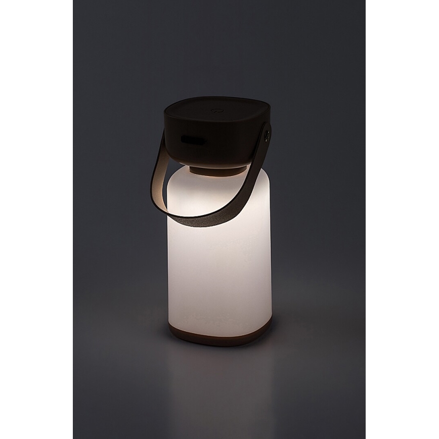 Rabalux 77143 - Lámpara de mesa LED táctil recargable y regulable para exteriores  FUNES LED/3W/5V IP44 marrón
