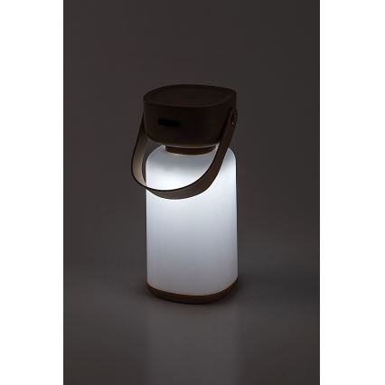 Rabalux 77143 - Lámpara de mesa LED táctil recargable y regulable para exteriores  FUNES LED/3W/5V IP44 marrón