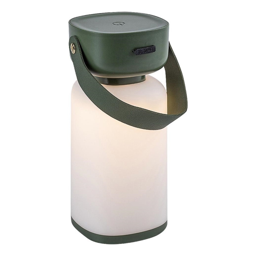 Rabalux 77144 - Lámpara de mesa LED táctil recargable y regulable para exteriores FUNES LED/3W/5V IP44 verde