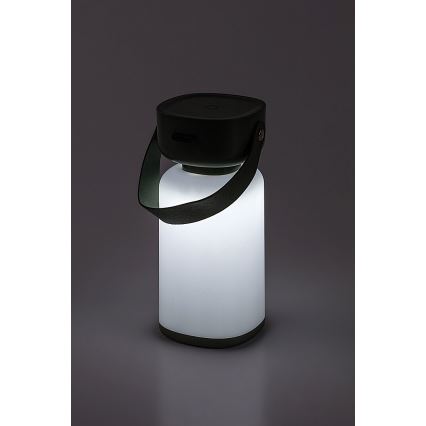 Rabalux 77144 - Lámpara de mesa LED táctil recargable y regulable para exteriores FUNES LED/3W/5V IP44 verde