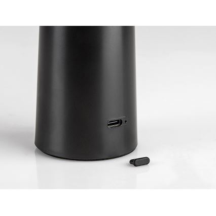 Rabalux - LED Lámpara de mesa táctil recargable y regulable POLPERRO LED/3W/3,7V 1200mAh negro