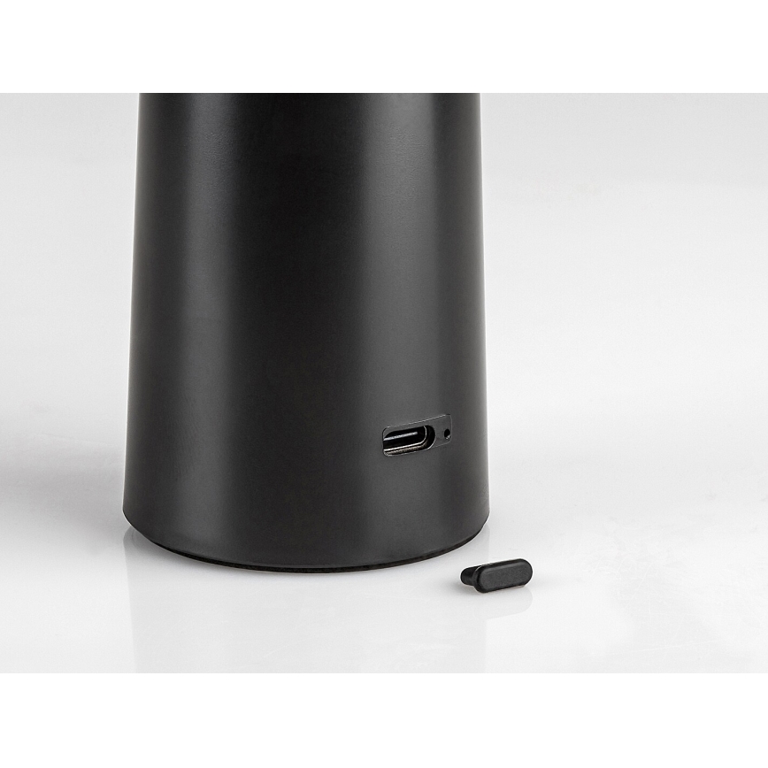 Rabalux - LED Lámpara de mesa táctil recargable y regulable POLPERRO LED/3W/3,7V 1200mAh negro