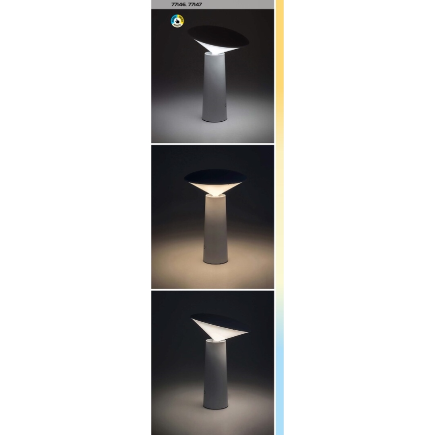 Rabalux - LED Lámpara de mesa táctil recargable y regulable POLPERRO LED/3W/3,7V 1200mAh negro