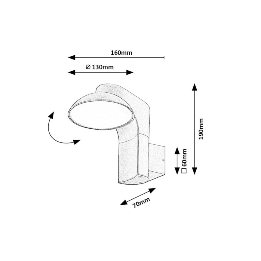 Rabalux - Aplique LED para exterior LED/12W/230V IP54