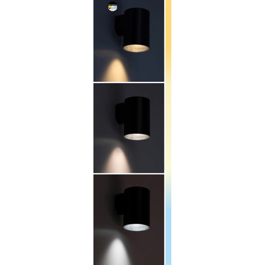 Rabalux - Aplique LED para exterior LED/9W/230V 2700/4000/6500K IP65 negro