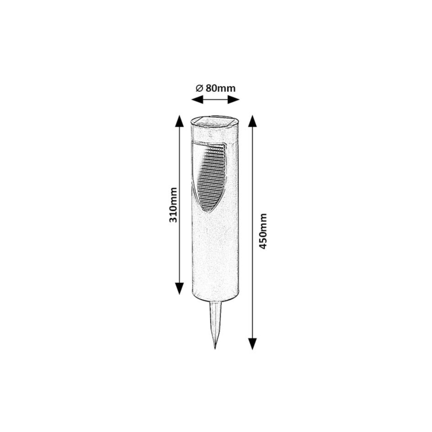Rabalux - Lámpara solar LED LED/0,1W/1,2V 600mAh IP44