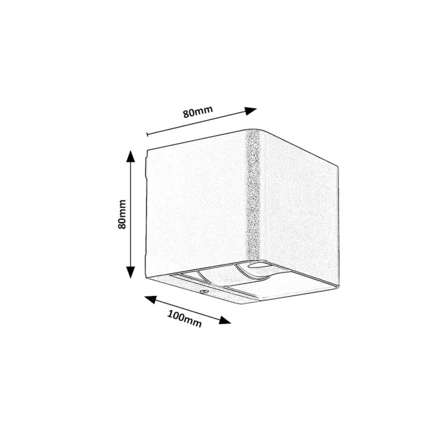 Rabalux - Aplique LED para exterior LED/10W/230V IP54 gris