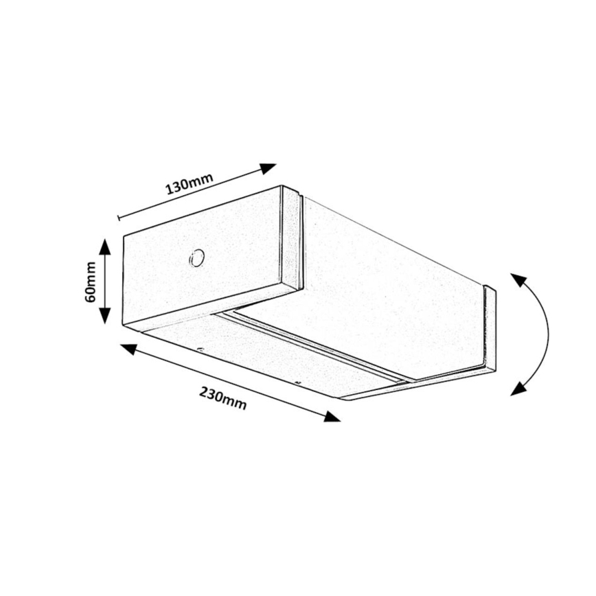 Rabalux - Aplique LED para exterior LED/18W/230V IP54