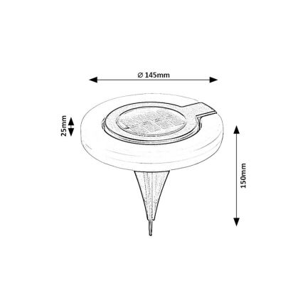 Rabalux - Lámpara solar LED LED/0,05W/1,2V IP44