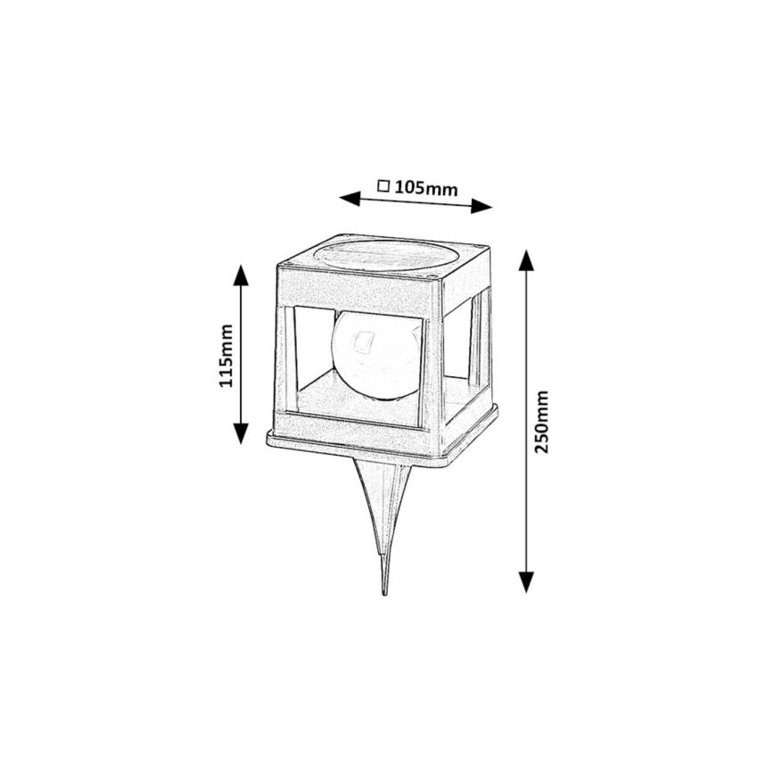 Rabalux - Lámpara solar LED LED/0,3W/3,7V IP44