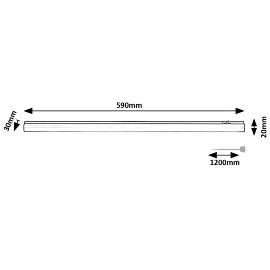 Rabalux - Lámpara LED debajo del gabinete LED/9W/230V 4000K 59 cm