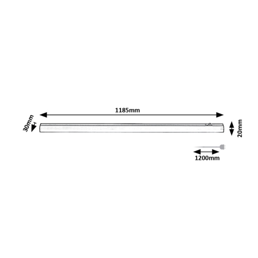 Rabalux - Lámpara LED debajo del gabinete LED/18W/230V 4000K 118 cm