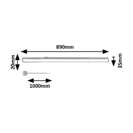 Rabalux - Lámpara LED para bajo mueble de cocina BAREG LED/12W/230V 3000/4000K blanco