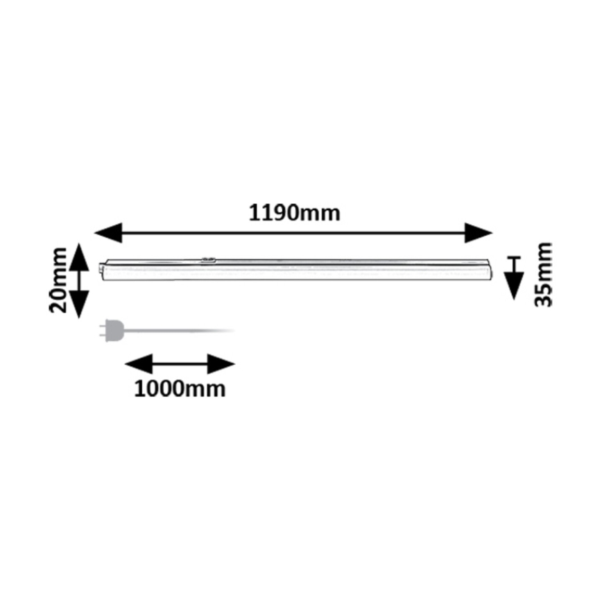 Rabalux - Lámpara LED para bajo mueble de cocina BAREG LED/16W/230V 3000/4000K blanco