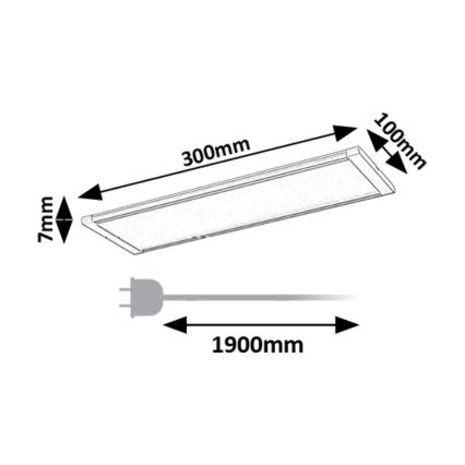 Rabalux - Lámpara LED para bajo mueble de cocina con sensor LED/6W/230V