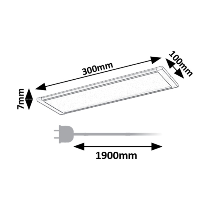Rabalux - Lámpara LED para bajo mueble de cocina con sensor LED/6W/230V