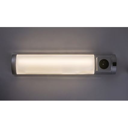 Rabalux - Lámpara LED bajo mueble de cocina con enchufe LED/5W/230V 4000K 45cm plata