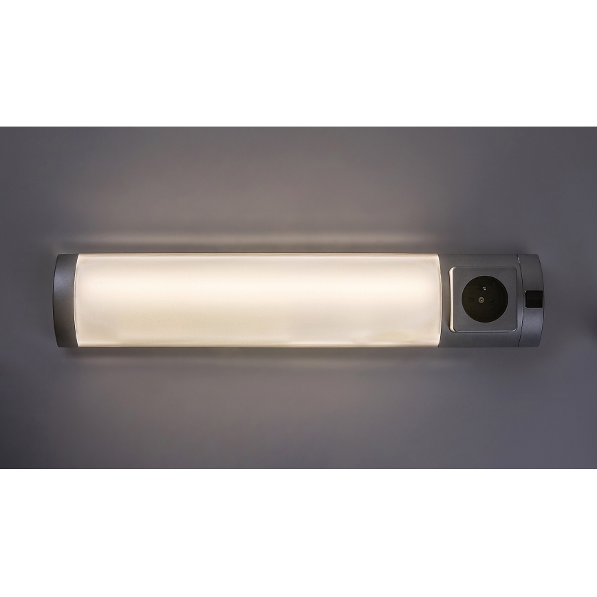 Rabalux - Lámpara LED bajo mueble de cocina con enchufe LED/5W/230V 4000K 45cm plata
