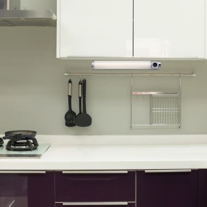 Rabalux - Lámpara LED para debajo del mueble de cocina con enchufe LED/8W/230V 4000K 68 cm plata