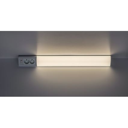 Rabalux - Lámpara LED bajo mueble de cocina con enchufes LED/15W/230V 4000K 70cm blanco