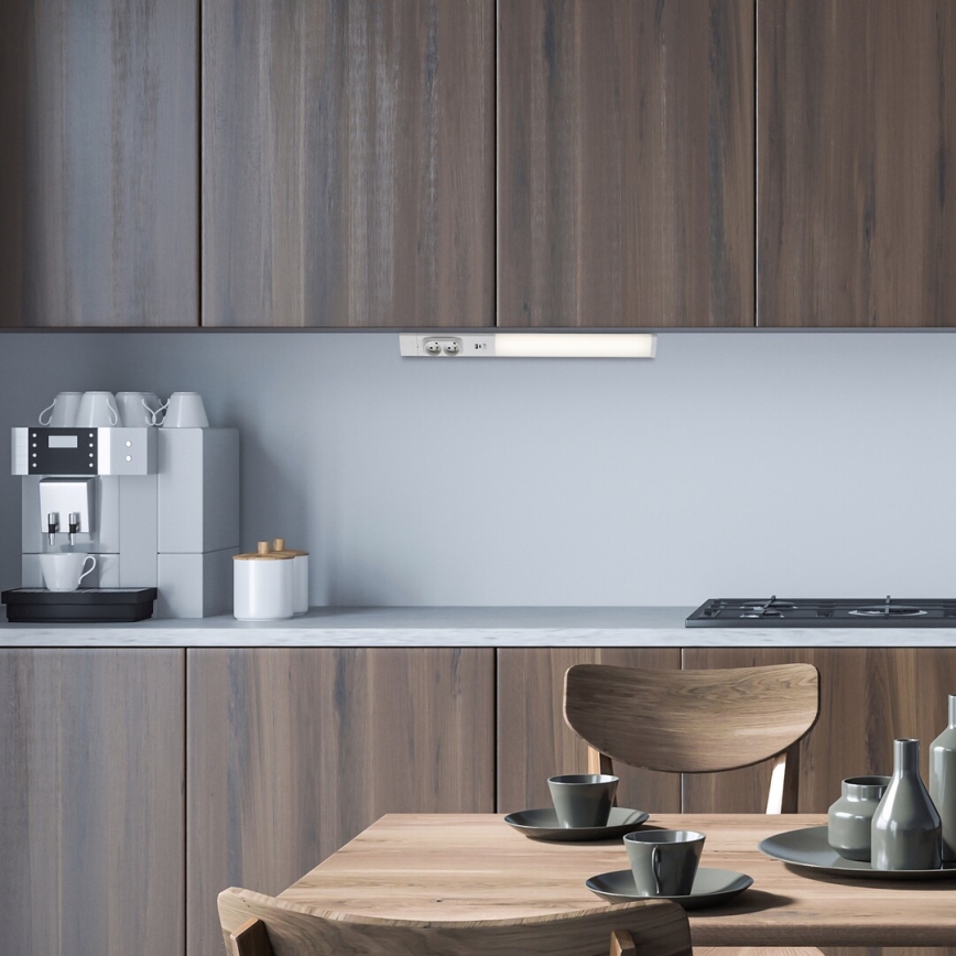 Rabalux - Lámpara LED para debajo del mueble de cocina con enchufes LED/18W/230V 4000K 60 cm blanco