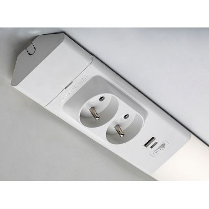 Rabalux - Lámpara LED para debajo del mueble de cocina con enchufes LED/18W/230V 4000K 60 cm blanco
