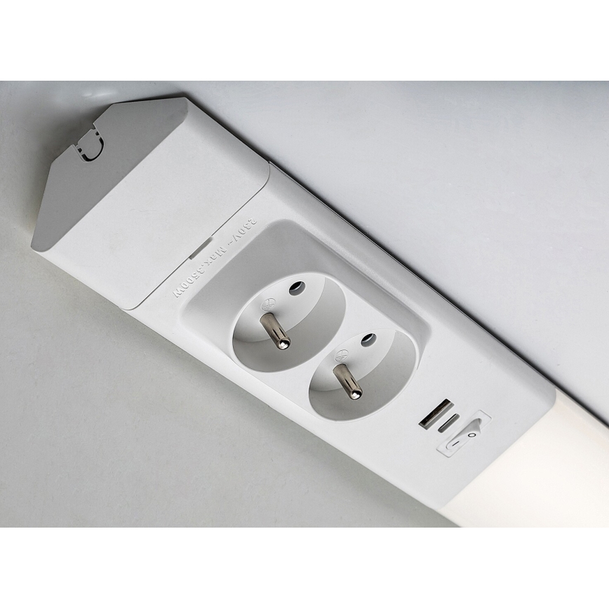 Rabalux - Lámpara LED para debajo del mueble de cocina con enchufes LED/18W/230V 4000K 60 cm blanco