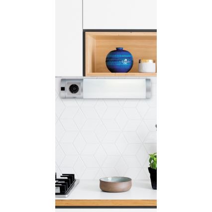 Rabalux - Iluminación LED bajo mueble con toma LED/5W/230V 4000K 45 cm cromo mate
