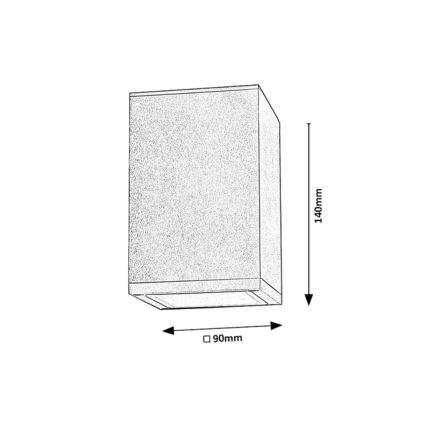 Rabalux - Foco de exterior 1xGU10/35W/230V cuadrado IP54