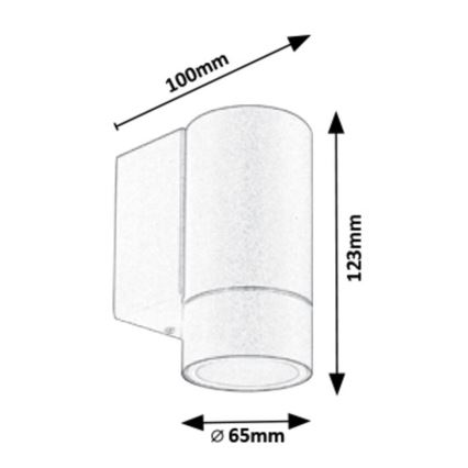 Rabalux - Aplique de exterior 1xGU10/10W/230V IP54 gris