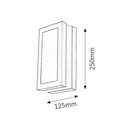 Rabalux - Aplique exterior 1xE27/14W/230V IP44