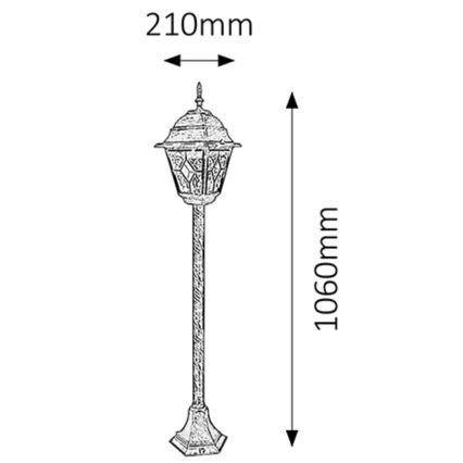 Rabalux - Lámpara exterior 1xE27/60W/230V