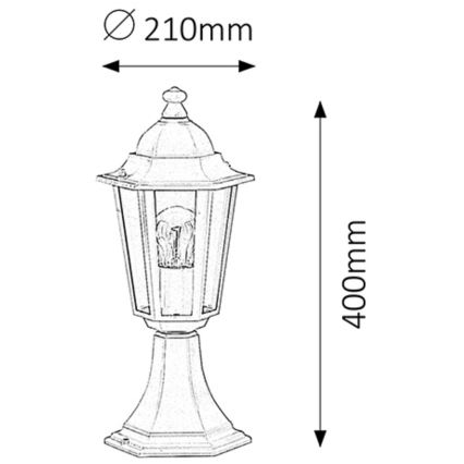 Rabalux - Lámpara exterior 1xE27/60W/230V