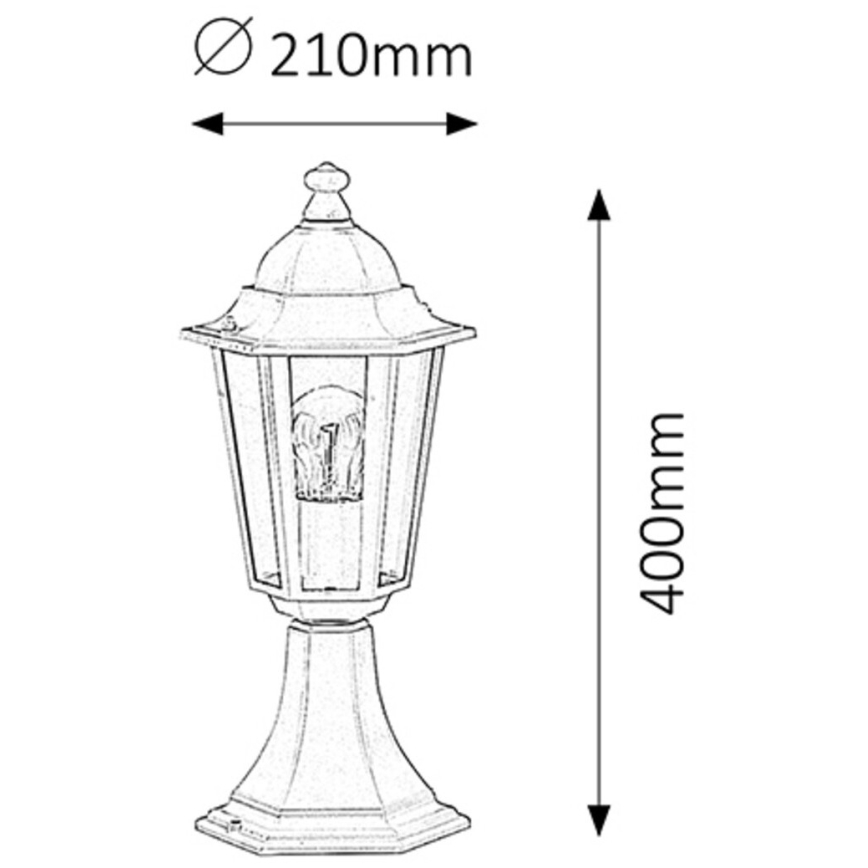 Rabalux - Lámpara exterior 1xE27/60W/230V