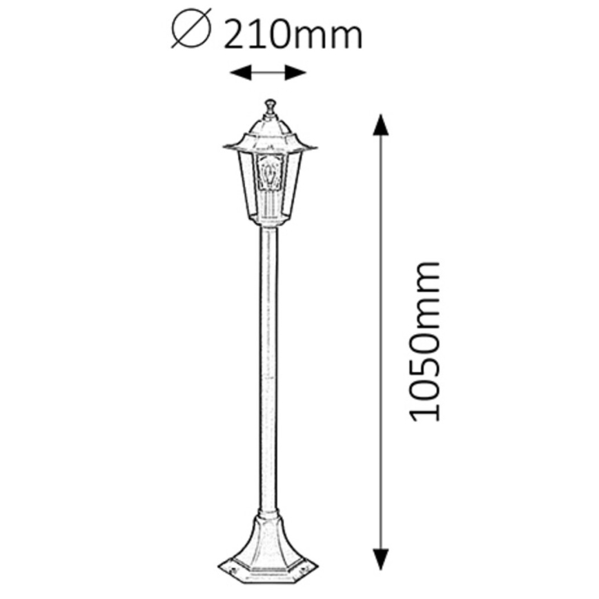 Rabalux - Lámpara de exterior 1xE27/60W/230V 105 cm