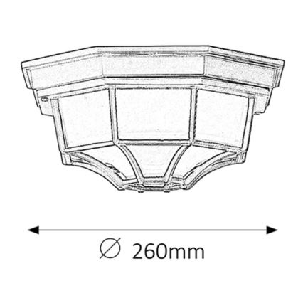 Rabalux - Plafón exterior 1xE27/100W/230V IP44