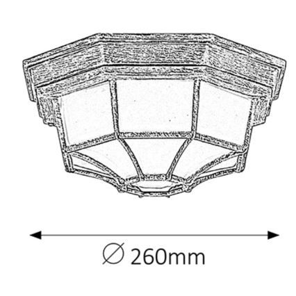 Rabalux - Plafón exterior 1xE27/100W/230V IP44