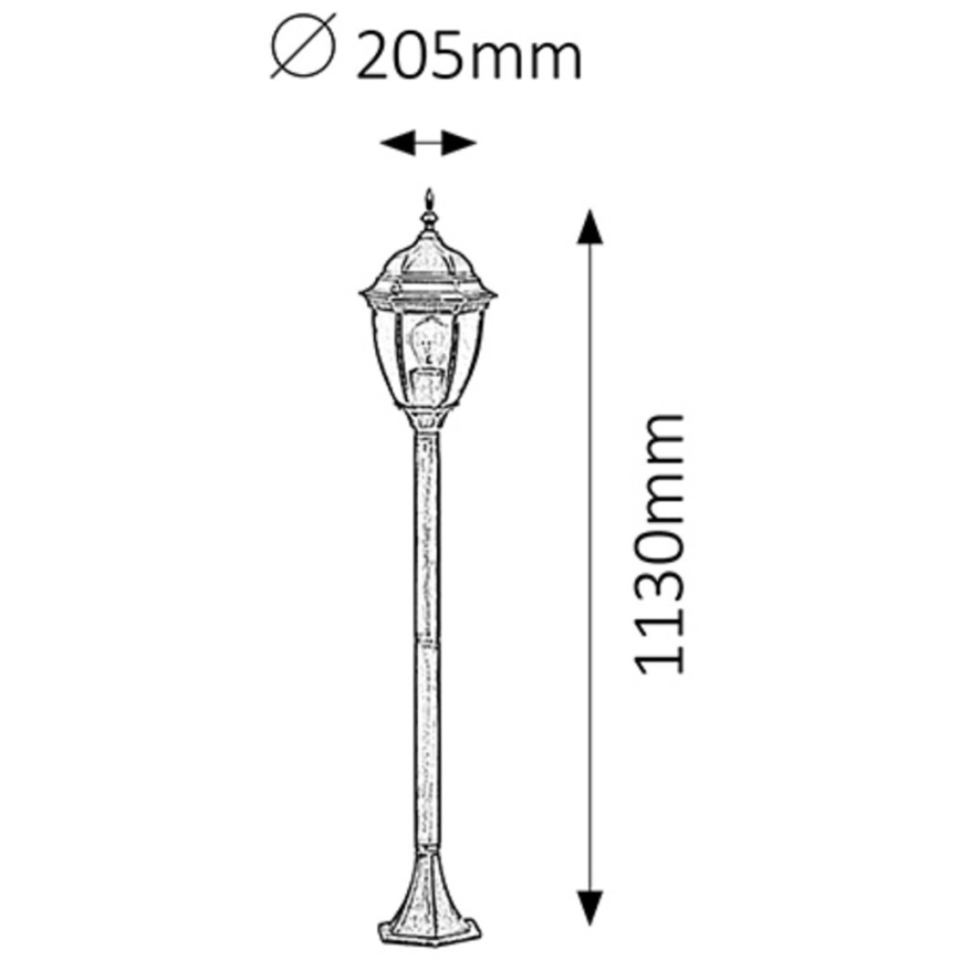 Rabalux - Lámpara de exterior 1xE27/100W/230V IP44 113 cm