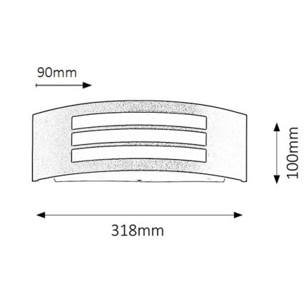 Rabalux - Aplique exterior 1xE27/14W/230V IP44