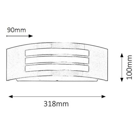 Rabalux - Aplique exterior 1xE27/14W/230V IP44