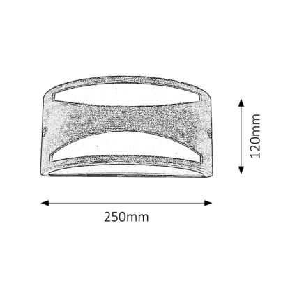 Rabalux - Aplique exterior 1xE27/60W/230V IP54