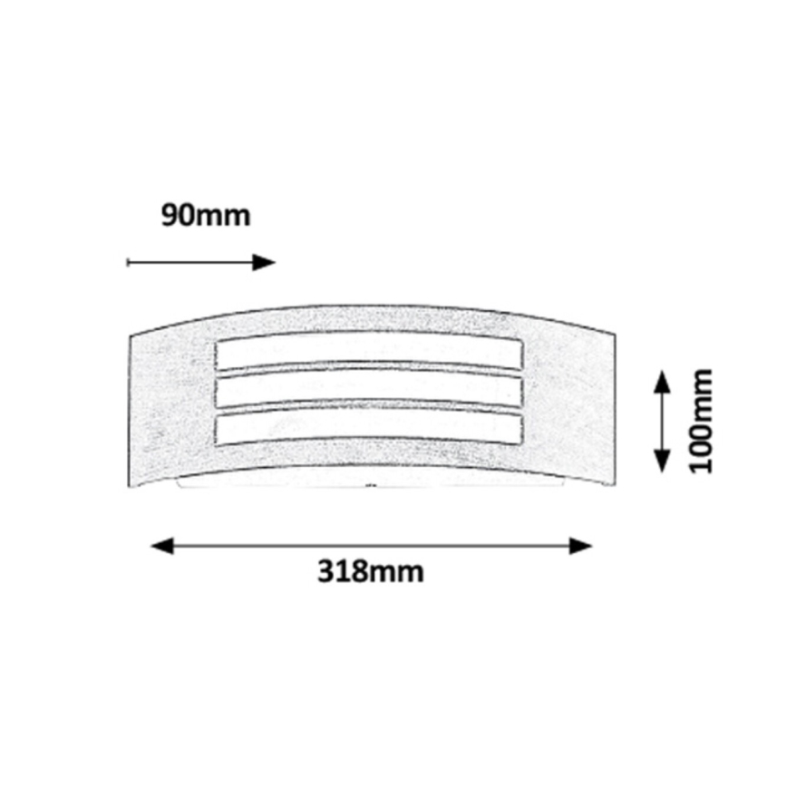 Rabalux - Aplique exterior 1xE27/14W/230V IP44