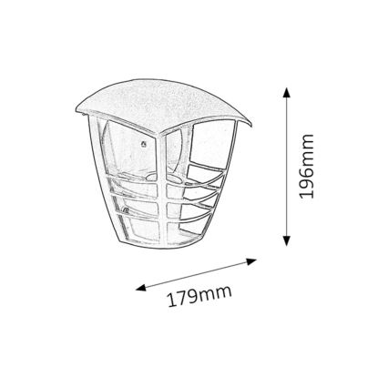 Rabalux - Aplique exterior 1xE27/60W/230V IP44