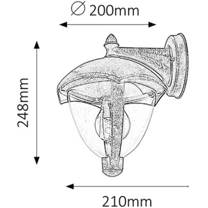 Rabalux - Lámpara exterior 1xE27/40W/230V IP44