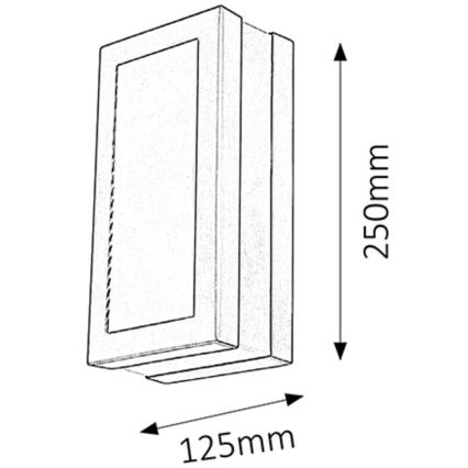 Rabalux - Aplique exterior 1xE27/14W/230V IP44